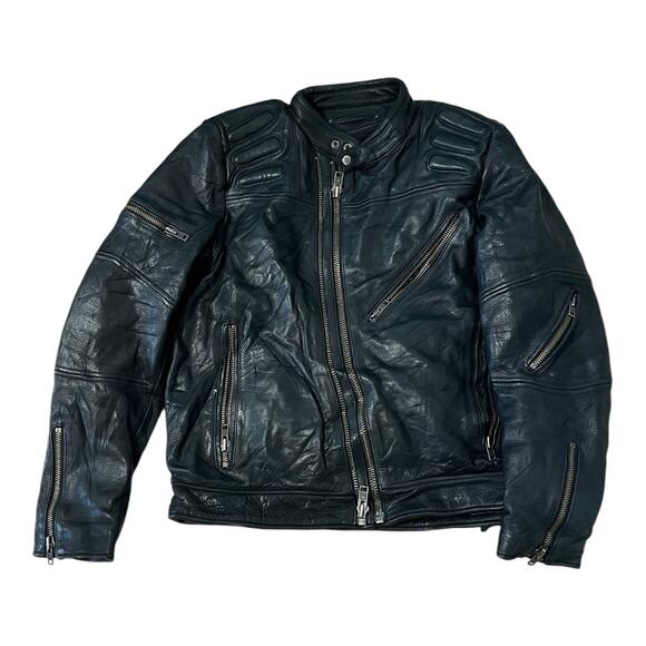 Wilsons Cycle Leather Motorcycle Jacket Mens Vintage Moto Biker Rider M - Picture 1 of 10